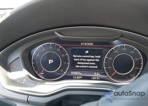 2019 Audi A5 45 Premium z USA, uszkodzony, nr VIN WAUENCF54KA024680